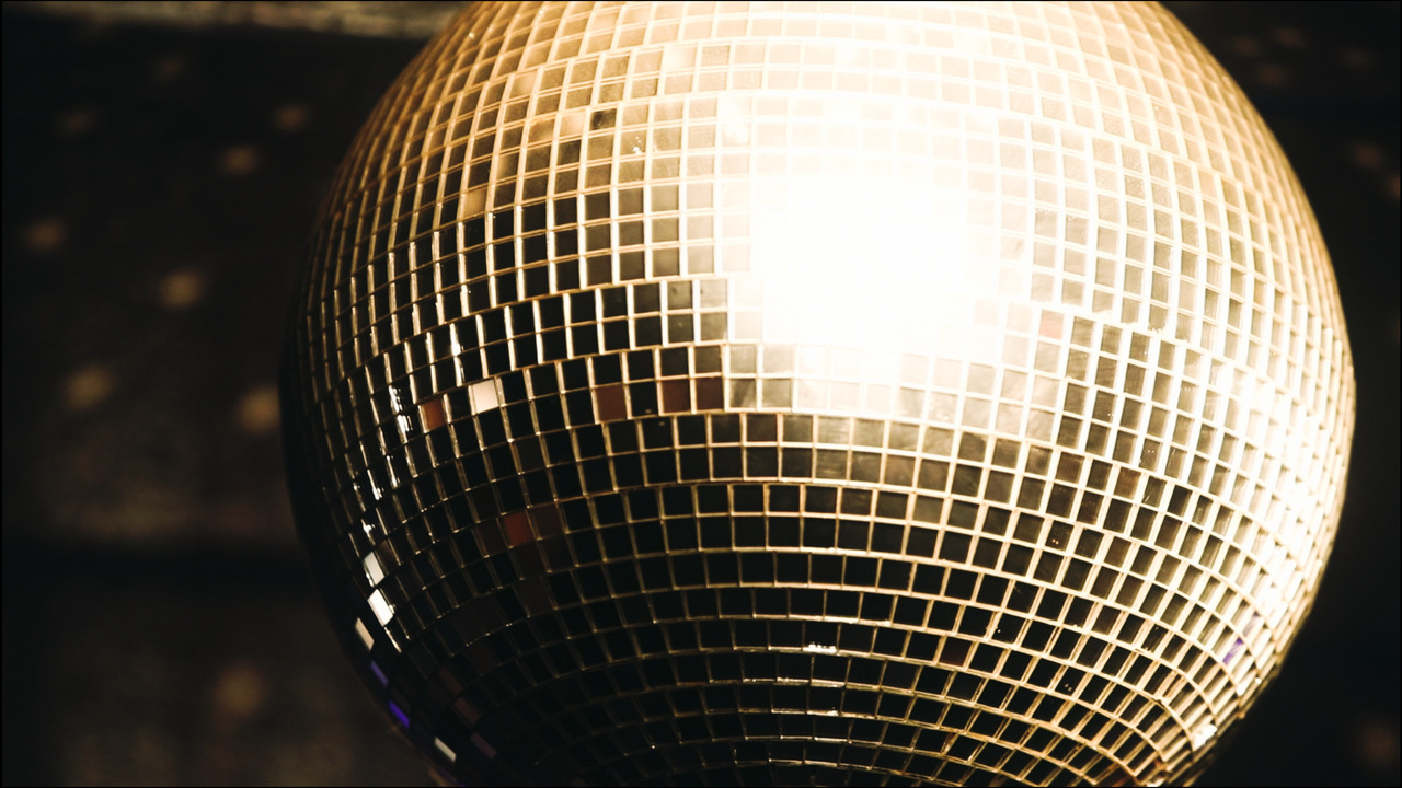 Disco ball glitters.