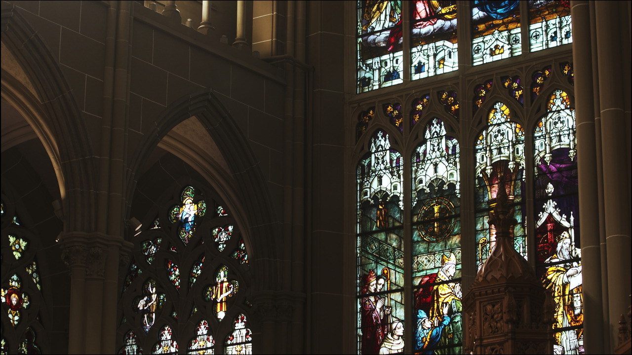 Beautiful stained-glass artwork.